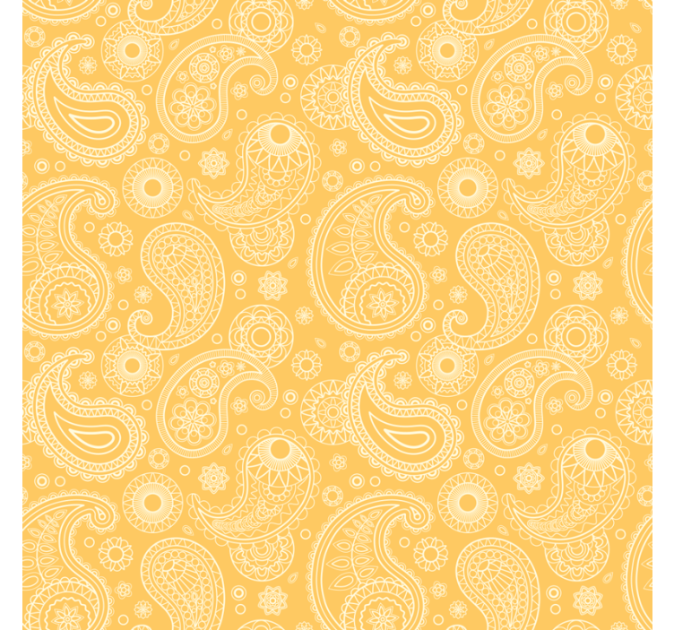 Texture pattern wallpaper arabic paisley design - TenStickers