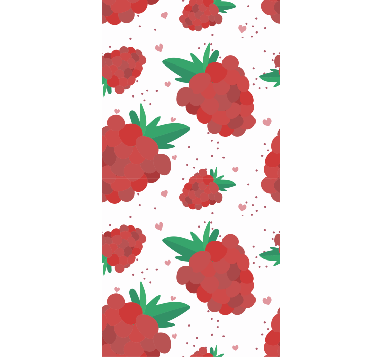 Bedroom wallpaper berries watercolor with stains pattern - TenStickers