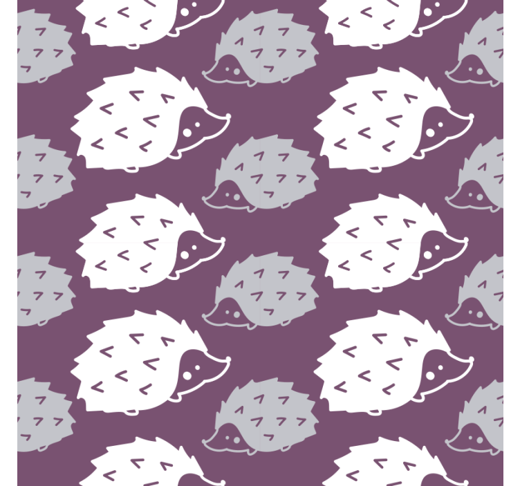Bedroom wallpaper with adorable hedgehog design - TenStickers