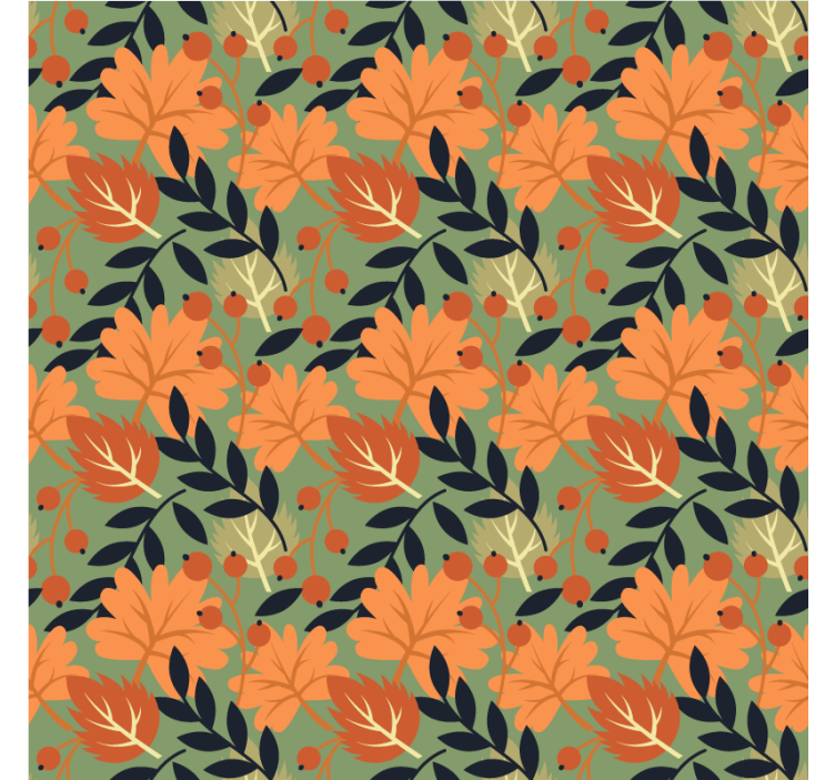Texture pattern wallpaper big autumn leaves design - TenStickers