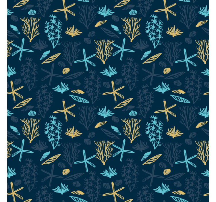 Coral inspired motif bedroom wallpaper - TenStickers