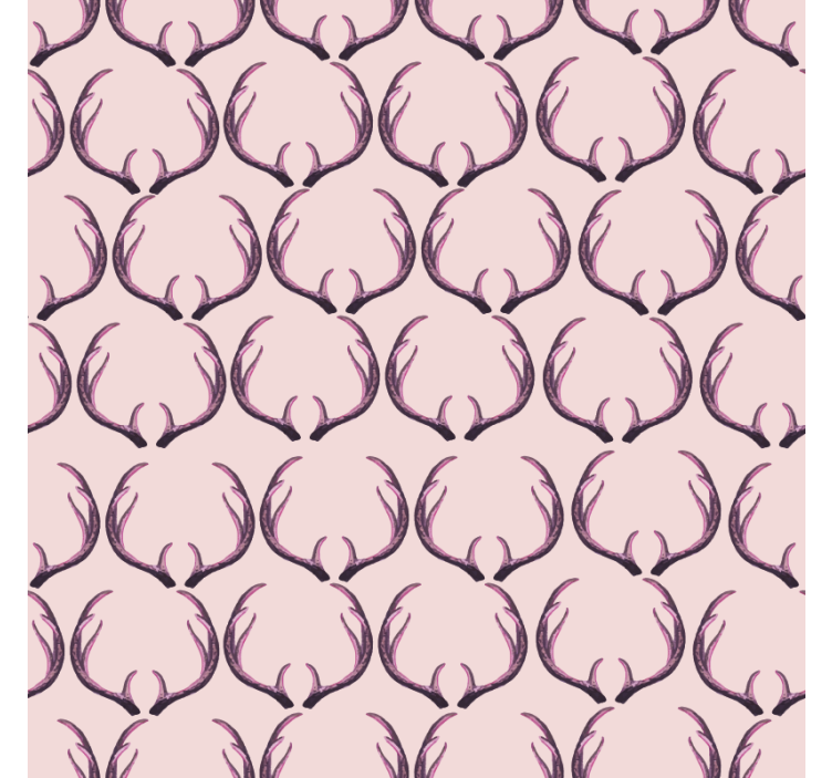 Animal wallpaper pink stag antlers - TenStickers