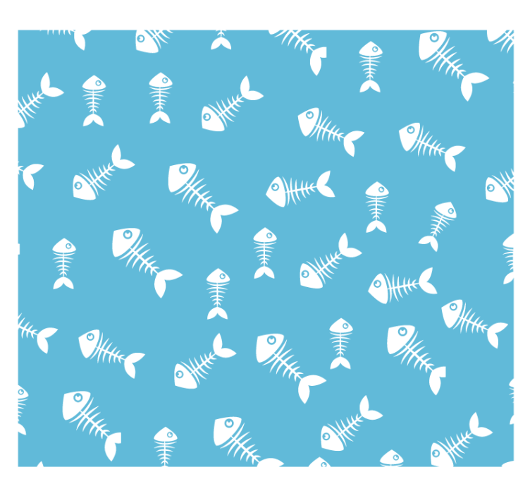 Fish bones animal wallpaper - TenStickers