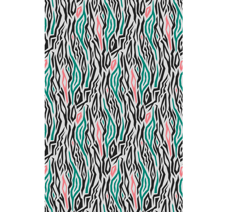 Animal wallpaper in blue and pink zebra design - TenStickers