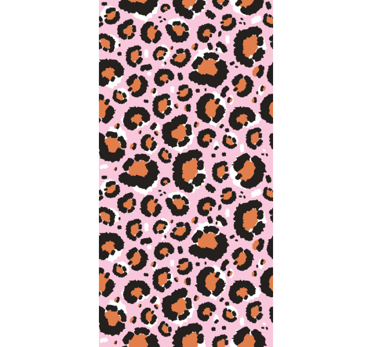 Animal wallpaper in pink leopard design - TenStickers