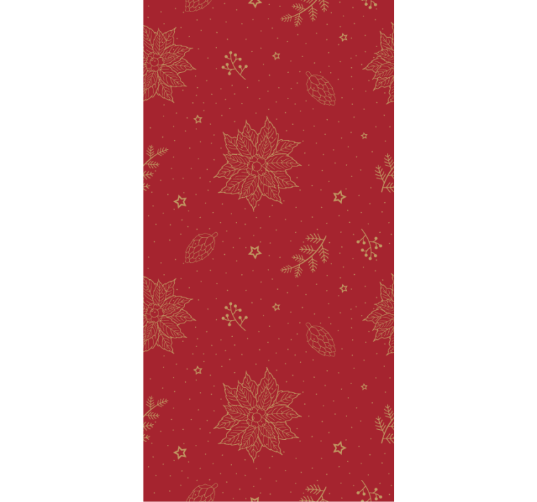 Christmas wallpaper with vintage floral pattern - TenStickers