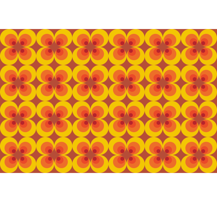 Office wallpaper 70s retro circles design - TenStickers