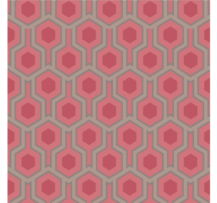 Office wallpaper in 70s pink hexagons - TenStickers