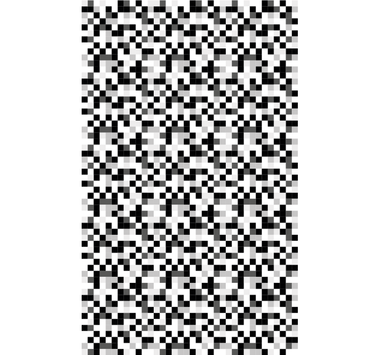 Hallway wallpaper monochrome pixel pattern - TenStickers