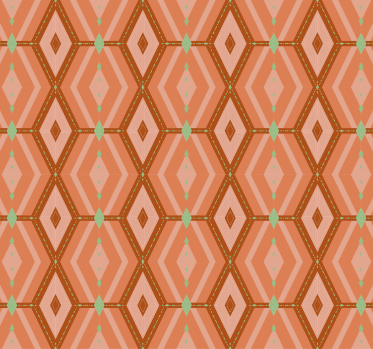 Hallway wallpaper 30s autumn colors geometric - TenStickers