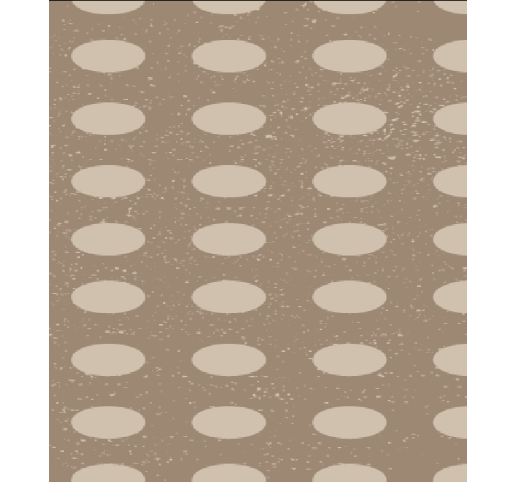 Dining room wallpaper with geometric brown circles - TenStickers