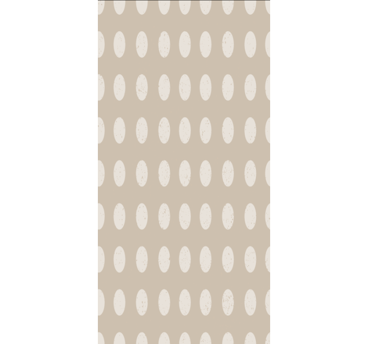 Dining room wallpaper geometric white circle pattern - TenStickers