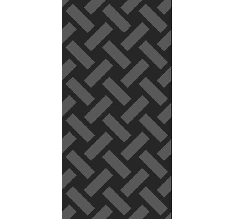 Dining room wallpaper geometric black squared pattern - TenStickers