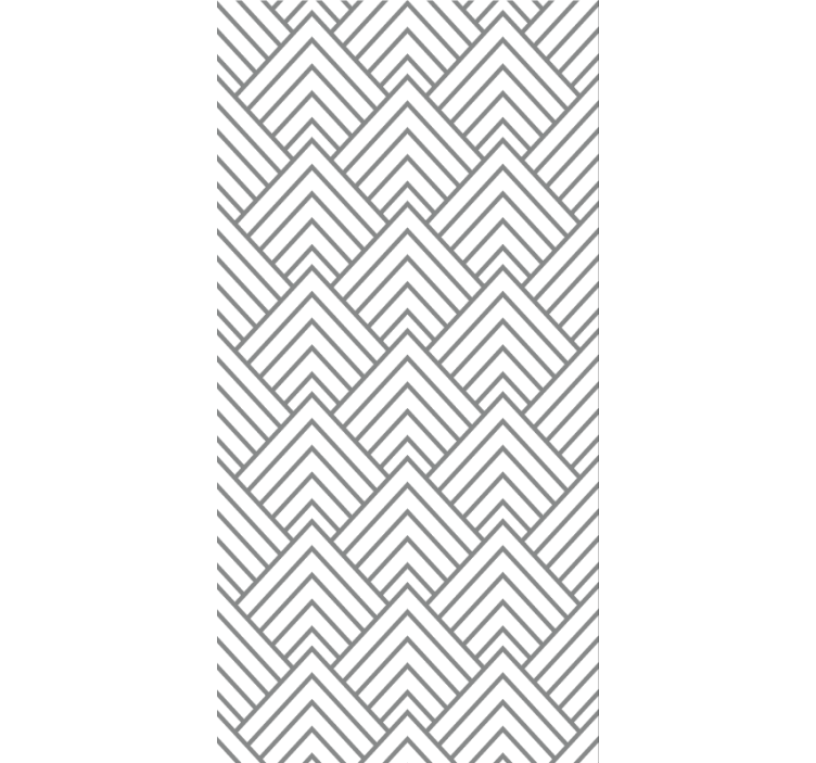 Dining room wallpaper geometric maze - TenStickers