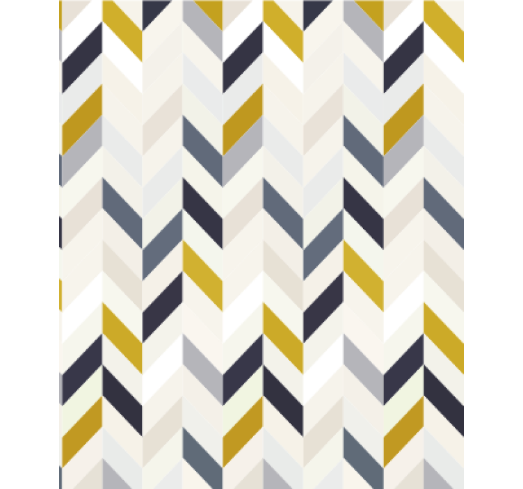 Dining room wallpaper chevron zigzag design - TenStickers