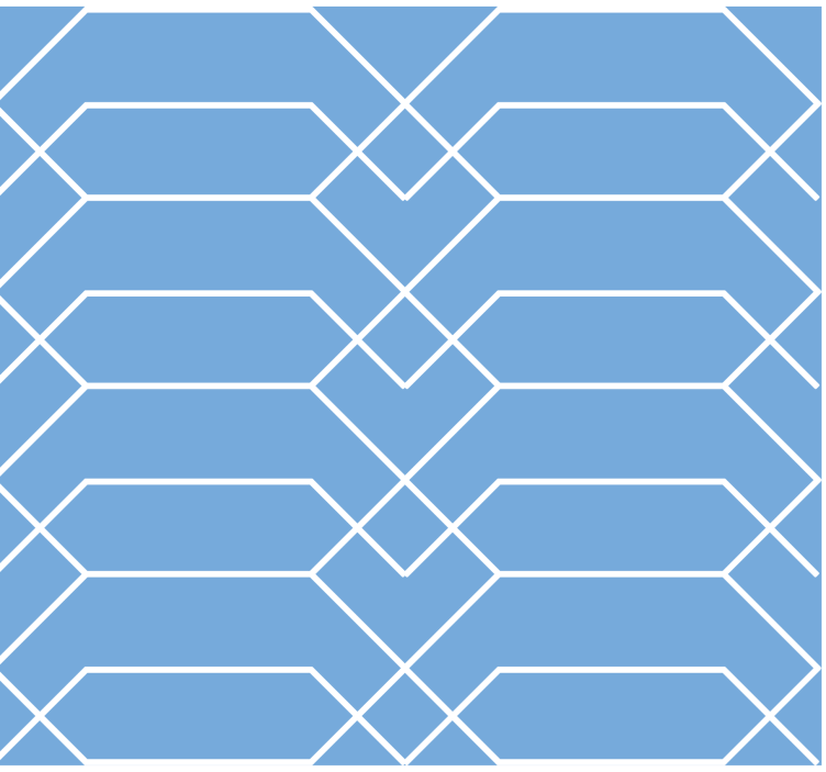 Geometric wallpaper in blue line design - TenStickers