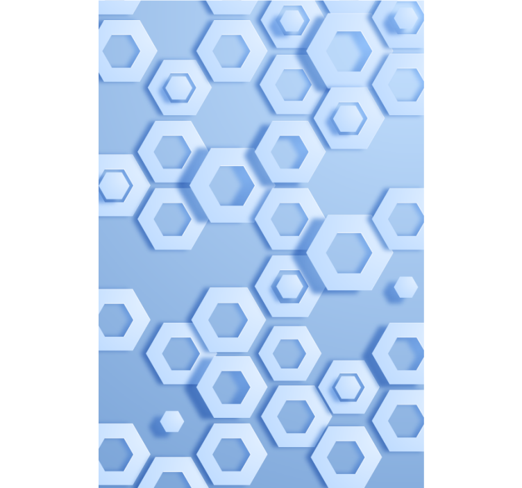 Geometric wallpaper hexagonal blue design - TenStickers
