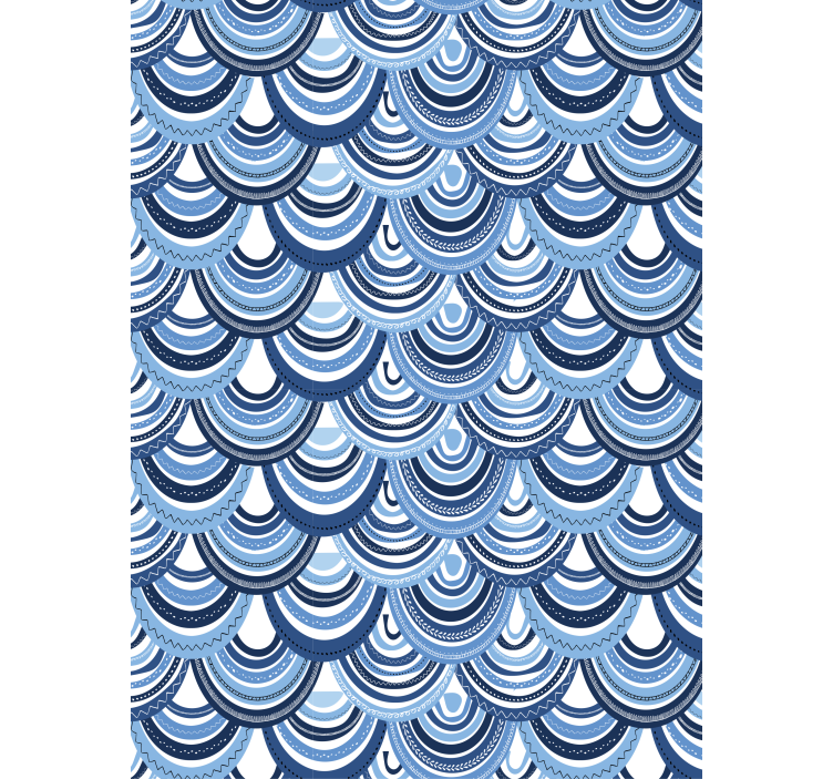 Geometric wallpaper wave design - TenStickers