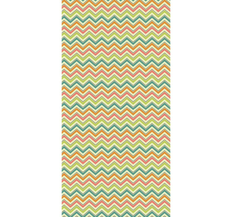 Geometric wallpaper with chevron zigzag pattern - TenStickers