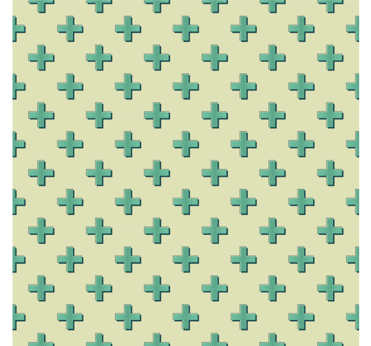 Mint plus shapes geometric wallpaper - TenStickers