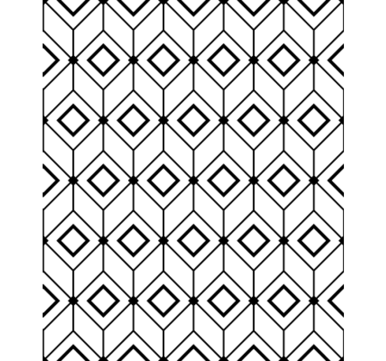 Geometric wallpaper with modern diamond shapes - TenStickers