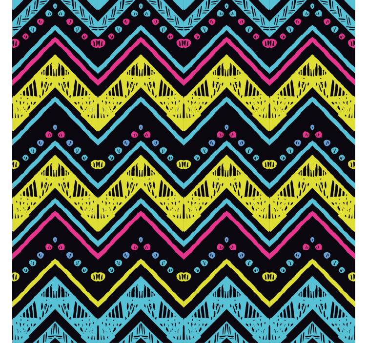Geometric wallpaper vibrant chevron design - TenStickers