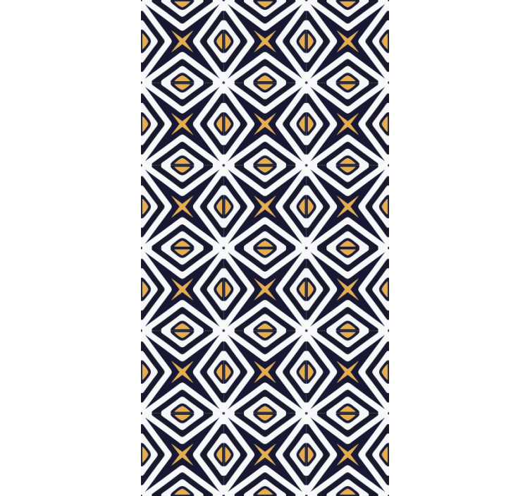 Geometric wallpaper with diamond shape pattern - TenStickers