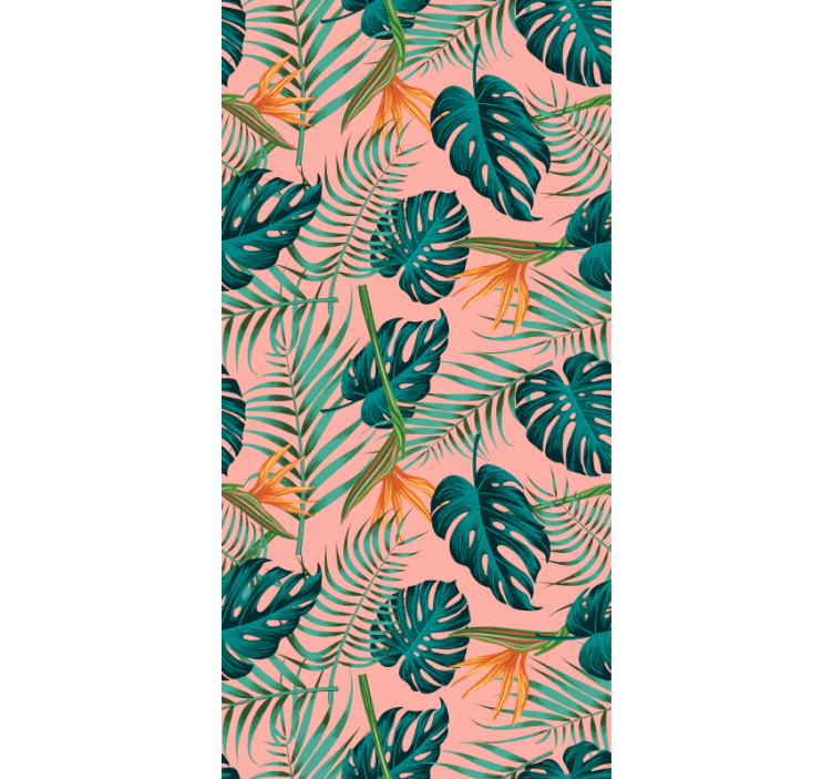 Nature wallpaper tropical leaf arrangement - TenStickers