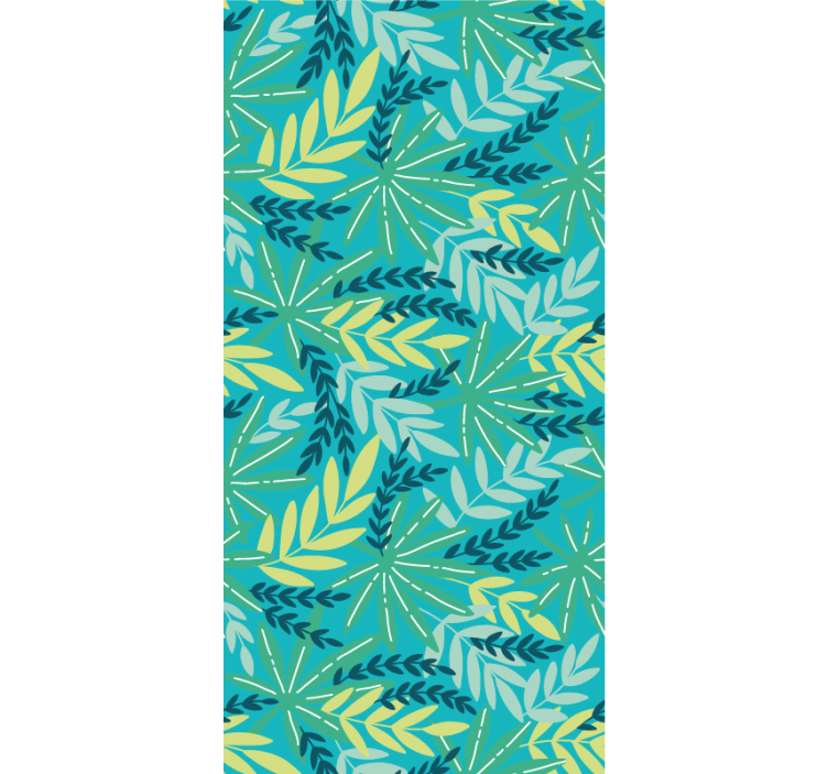 Nature wallpaper in leafy tropical colors - TenStickers