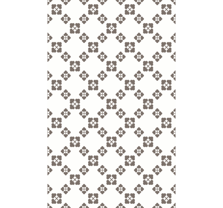 Nature wallpaper beige four-leaf clover design - TenStickers