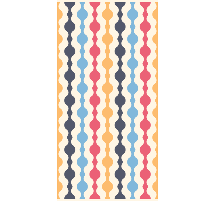 Vintage wallpaper with colorful retro stripes - TenStickers
