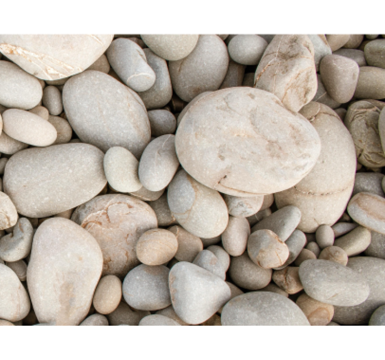 Stone wallpaper white small stones design - TenStickers