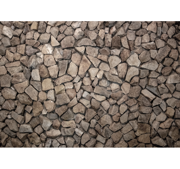 Stone wallpaper rustic style 3d stones - TenStickers
