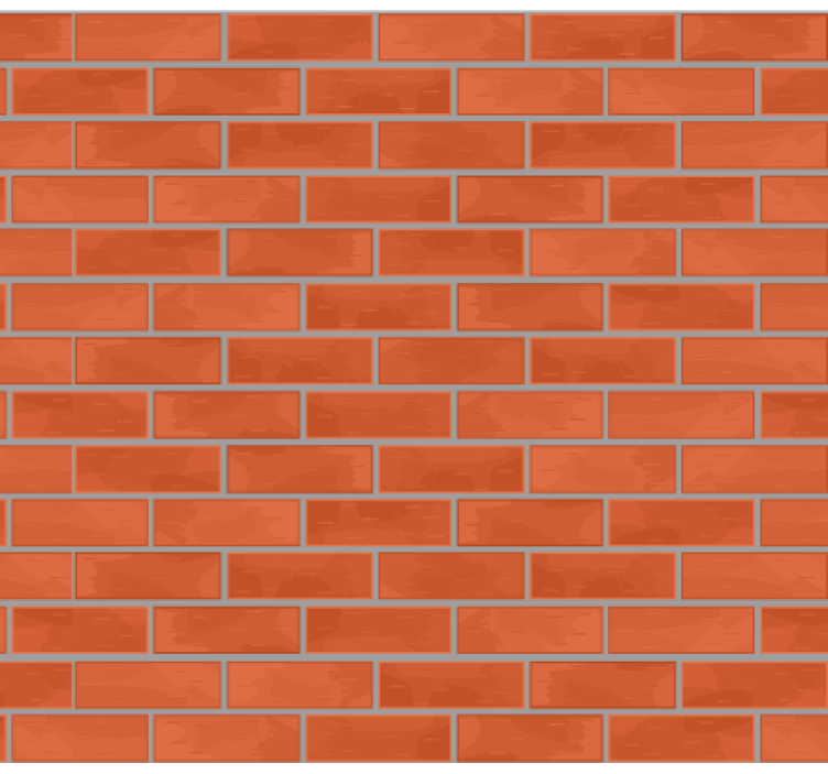 Stone wallpaper red brick design - TenStickers