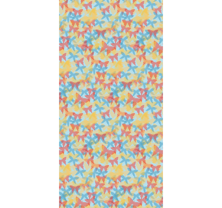 Kids wallpaper in orange, yellow and blue - TenStickers