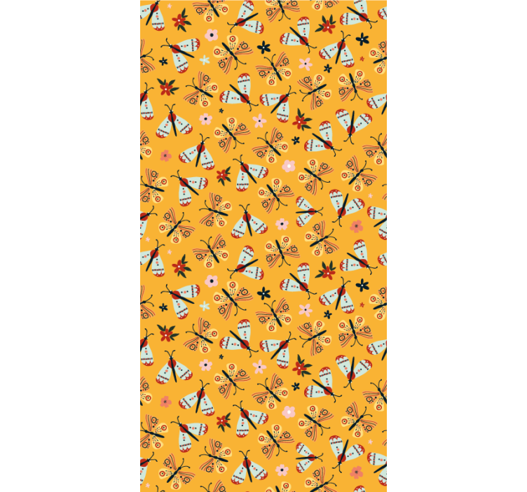 Kids wallpaper yello traditional design - TenStickers