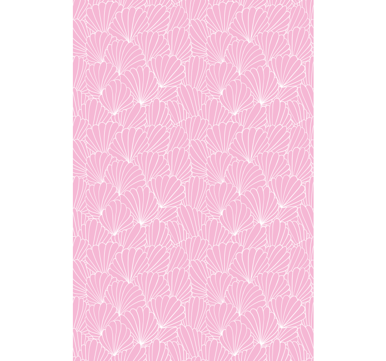 Kids wallpaper pink shell design - TenStickers