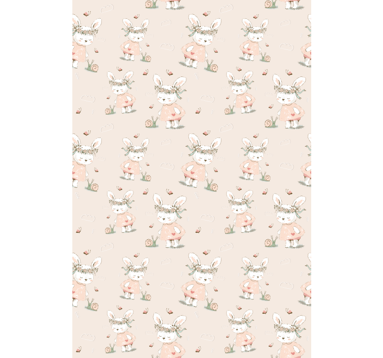 Kids wallpaper cute bunny designs - TenStickers