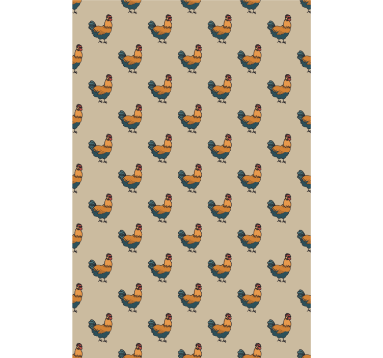 Kids wallpaper charming rooster design - TenStickers
