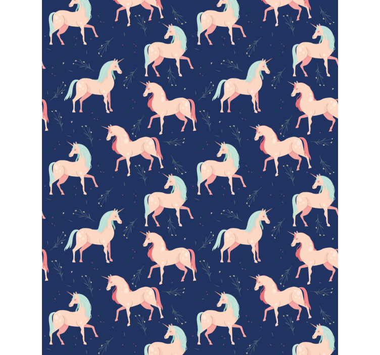 Kids wallpaper enchanted unicorns design - TenStickers
