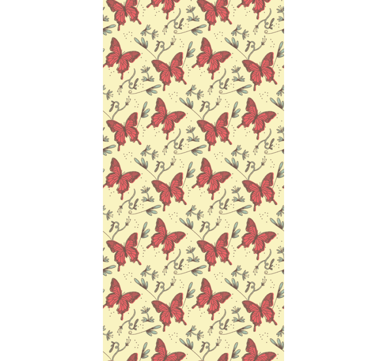 Vintage butterfly wallpaper - TenStickers
