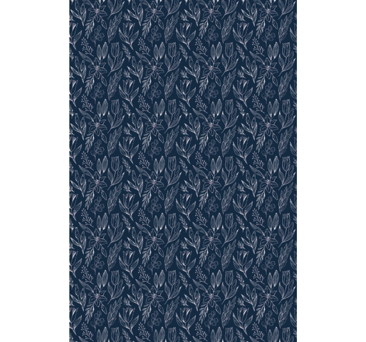 Hallway wallpaper lilies seamless floral design - TenStickers
