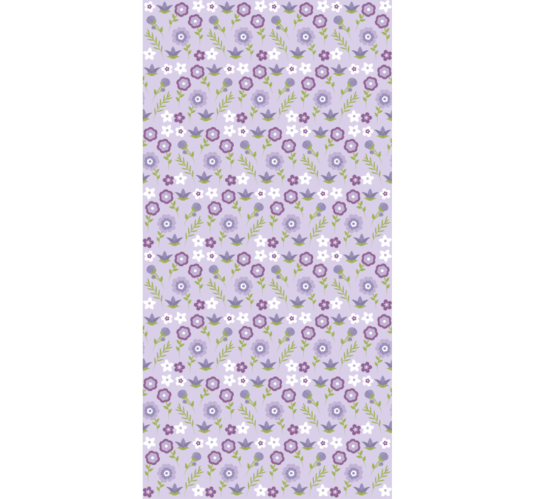 Hallway wallpaper floral pattern balance - TenStickers
