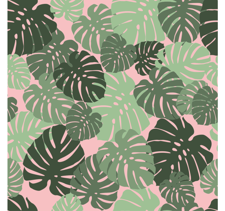 Hallway wallpaper tropical monstera design - TenStickers