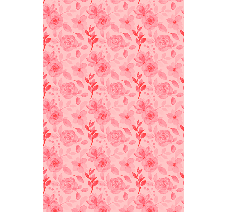Hallway wallpaper romantic rose design - TenStickers