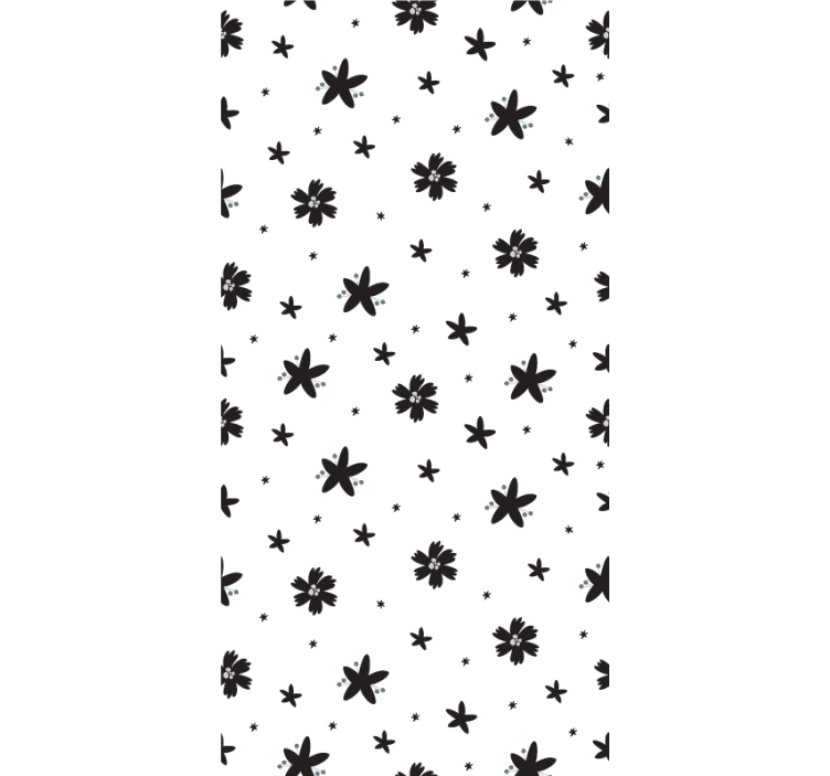 Hallway wallpaper in black and white design - TenStickers