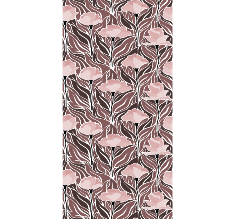 Hallway wallpaper in elegant beige patterns - TenStickers