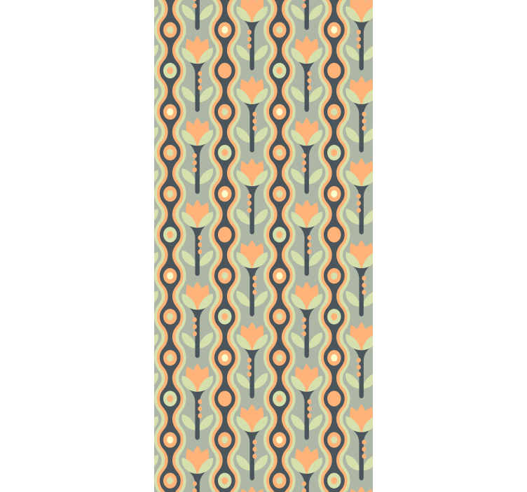 Hallway wallpaper abstract petal design - TenStickers
