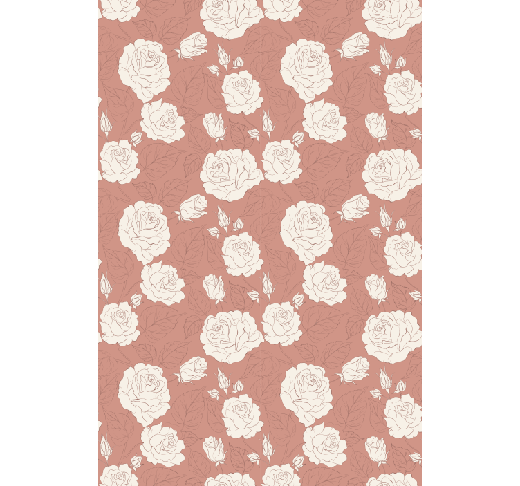 Delicate arrangement hallway wallpaper - TenStickers
