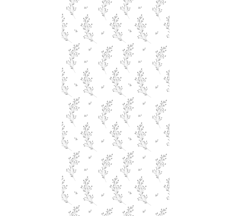 Hallway wallpaper with delicate floral design - TenStickers
